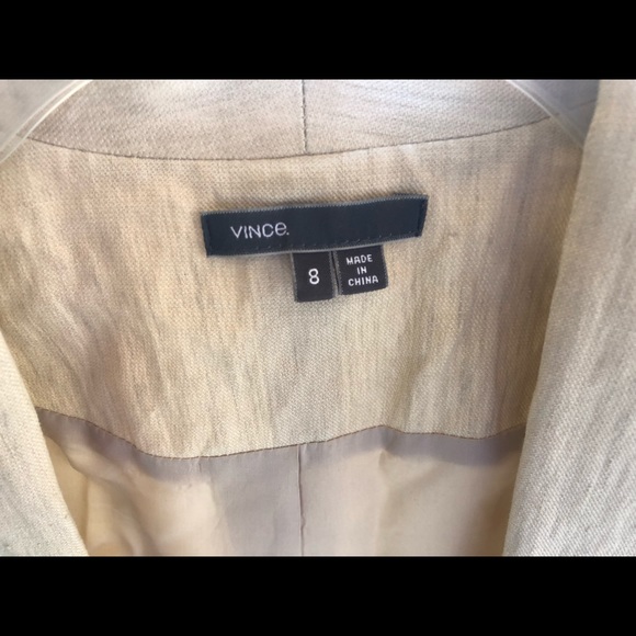 Vince Khaki Linen Blazer - Picture 2 of 6